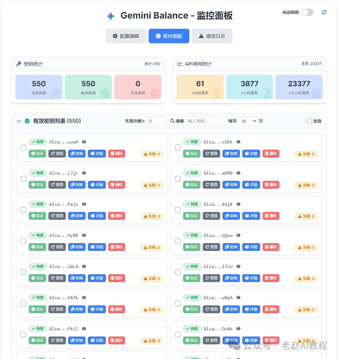 Gemini Balance 轮询Gemini key，无限使用谷歌Gemini AI 2.5pro-教程论坛-老赵AI